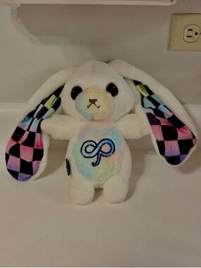 Plushie Dreadfuls Autism Rabbit V1 White Rainbow Ear Plush Discontinued Rare